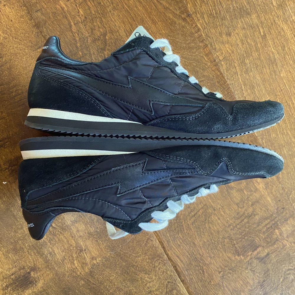 Isabel Marant Bustee Lightning Bolt Black Trainers - Size 38,